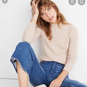 MADEWELL MOCKNECK PULLOVER SWEATER - OYSTER